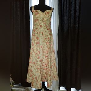 Unbranded Floral Bustier Sundress SIZE L